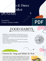 Food Habits & Dance Culture Faridkot (Punjab) : Presented By: Kendriya Vidyalaya Faridkot