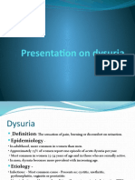 Presentation On Dysuria 1