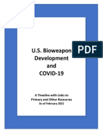 U.S. Bioweapon Development and COVID-19: A Timeline With Links To Primary and Other Resources