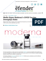 Media Hypes Moderna's COVID Vaccine, Downplays Risks - Children's Health Defense