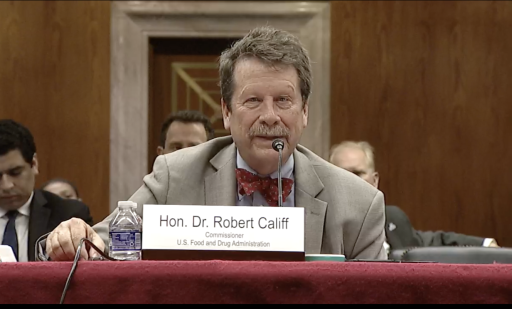 U.S. Food and Drug Administration commissioner Robert Califf testifies before the U.S. Senate Agriculture Appropriations Subcommittee on May 8, 2024.