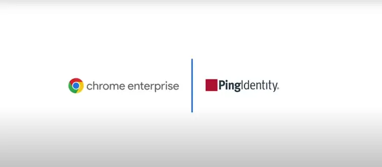 Chrome Enterprise and Ping logos