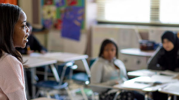 Kids in a classroom.