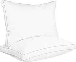 Utopia Bedding Bed Pillows for Sleeping, Set of 2, Cooling Hotel Quality, Gusseted Pillow for Back, Stomach or Side Sleepers