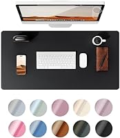 YSAGi Leather Desk Pad Protector, Office Desk Mat, Large Mouse Pad, Non-Slip PU Leather Desk Blotter, Laptop Desk Pad,...