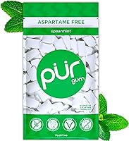 PUR Gum | Aspartame Free Chewing Gum | 100% Xylitol | Natural Spearmint Flavored Gum, 55 Pieces (Pack of 1)