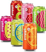 POPPI Sparkling Prebiotic Soda, Beverages w/Apple Cider Vinegar, Seltzer Water & Fruit Juice, Fun Favorites Variety...