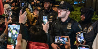 Pro-Palestinian Protesters Gather Outside Biden Fundraiser At Radio City Music Hall