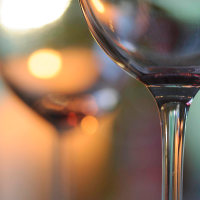 Wine glasses close-up