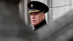 Britain's Prince Andrew, Duke of York, attends a ceremony commemorating the 75th anniversary of the liberation of Bruges on September 7, 2019 in Bruges. (Photo by JOHN THYS / AFP)        (Photo credit should read JOHN THYS/AFP via Getty Images)