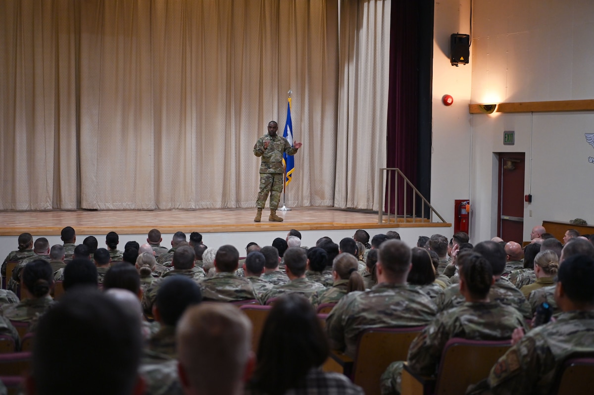 speaking in a theater