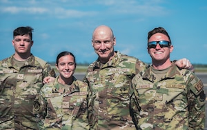 CSAF poses with Airmen