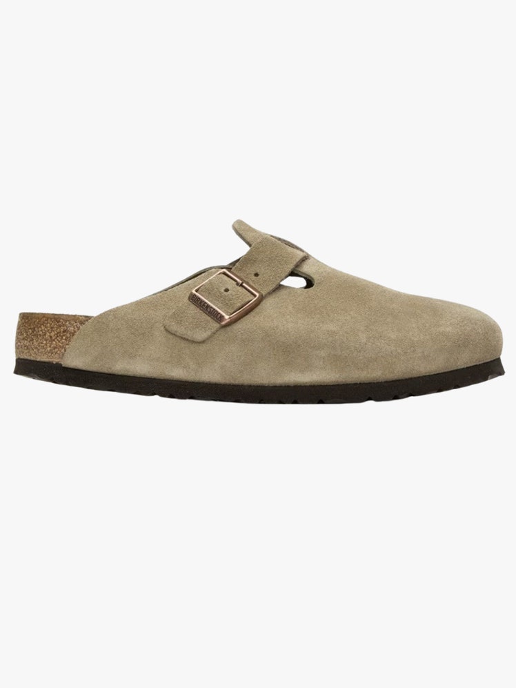 Image may contain Clothing Footwear Shoe Suede and Sandal