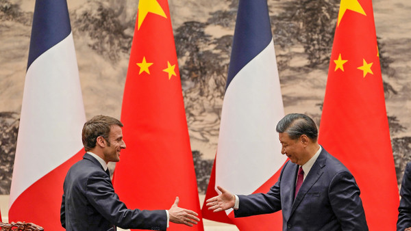 Spannungsgeladen: Chinas Präsident Xi Jinping (rechts) wird wieder seinen Amtskollegen Emmanuel Macron treffen.
