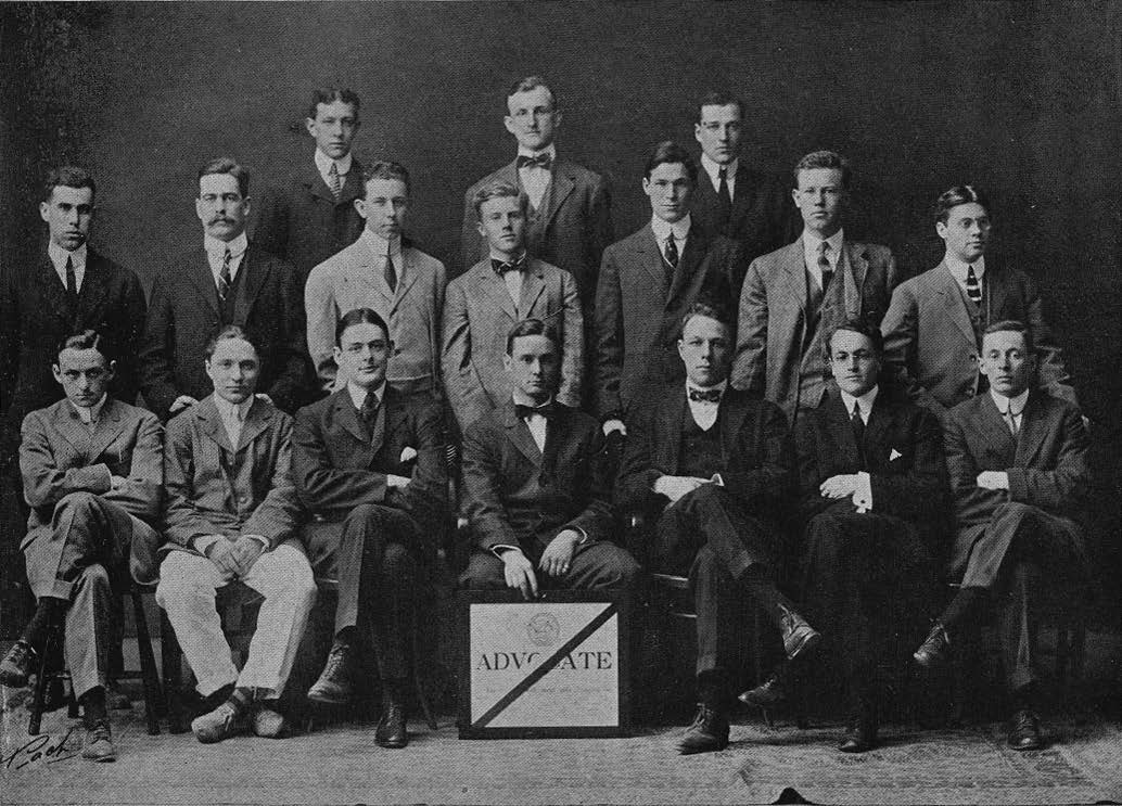 7. The Harvard Advocate Staff, 1910 (Eliot front row, third from left)