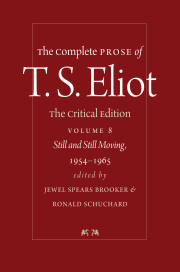 The Complete Prose of T. S. Eliot: The Critical Edition