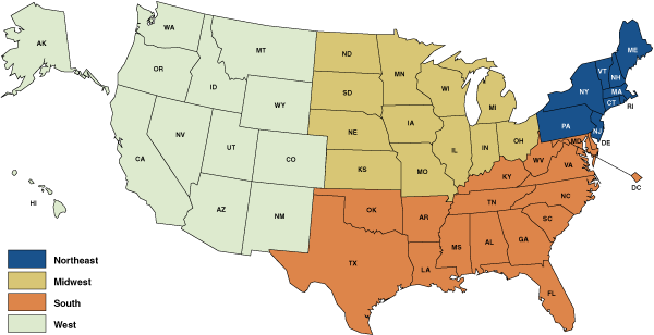 Census-defined Regions