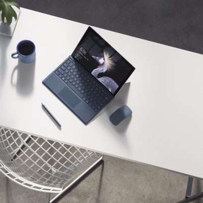 The new Surface Pro brings the creative power of Surface Studio to a mobile form factor with a new hinge that takes the device nearly flat, creating the optimal angle to write or sketch with the Surface Pen.