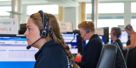 Workers at Emergency Medical Services Copenhagen field calls from potential patients