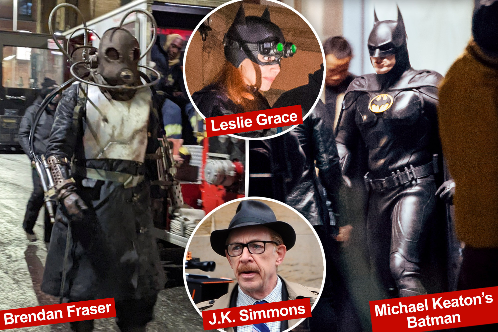 Leslie Grace, J.K. Simmons and Brendan Fraser, as well as Michael Keaton's stunt double, were all captured in pictures on the set of the now-ditched movie "Batgirl."