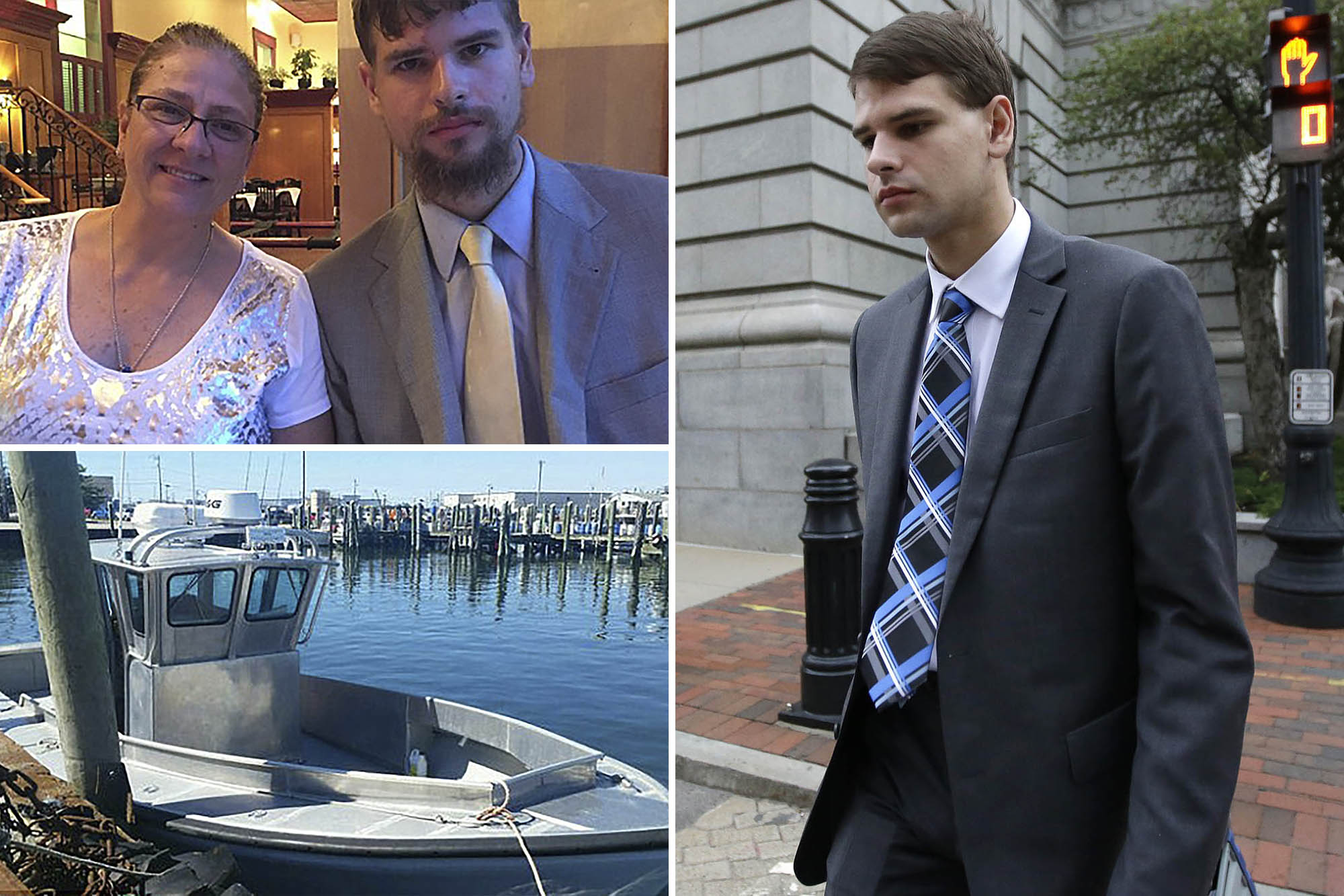Nathan Carman departs federal court in Providence, R.I., Wednesday, Aug. 21, 2019. He is charged with killing his mother during a fishing trip in 2016.