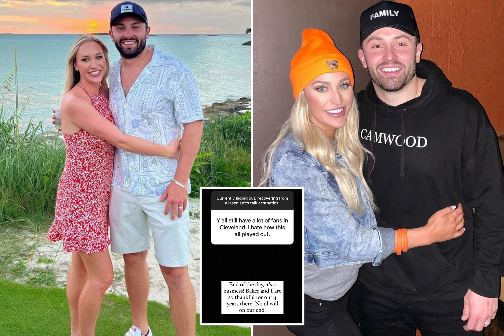 Baker Mayfield's wife Emily says there's 'no ill will' towards Browns