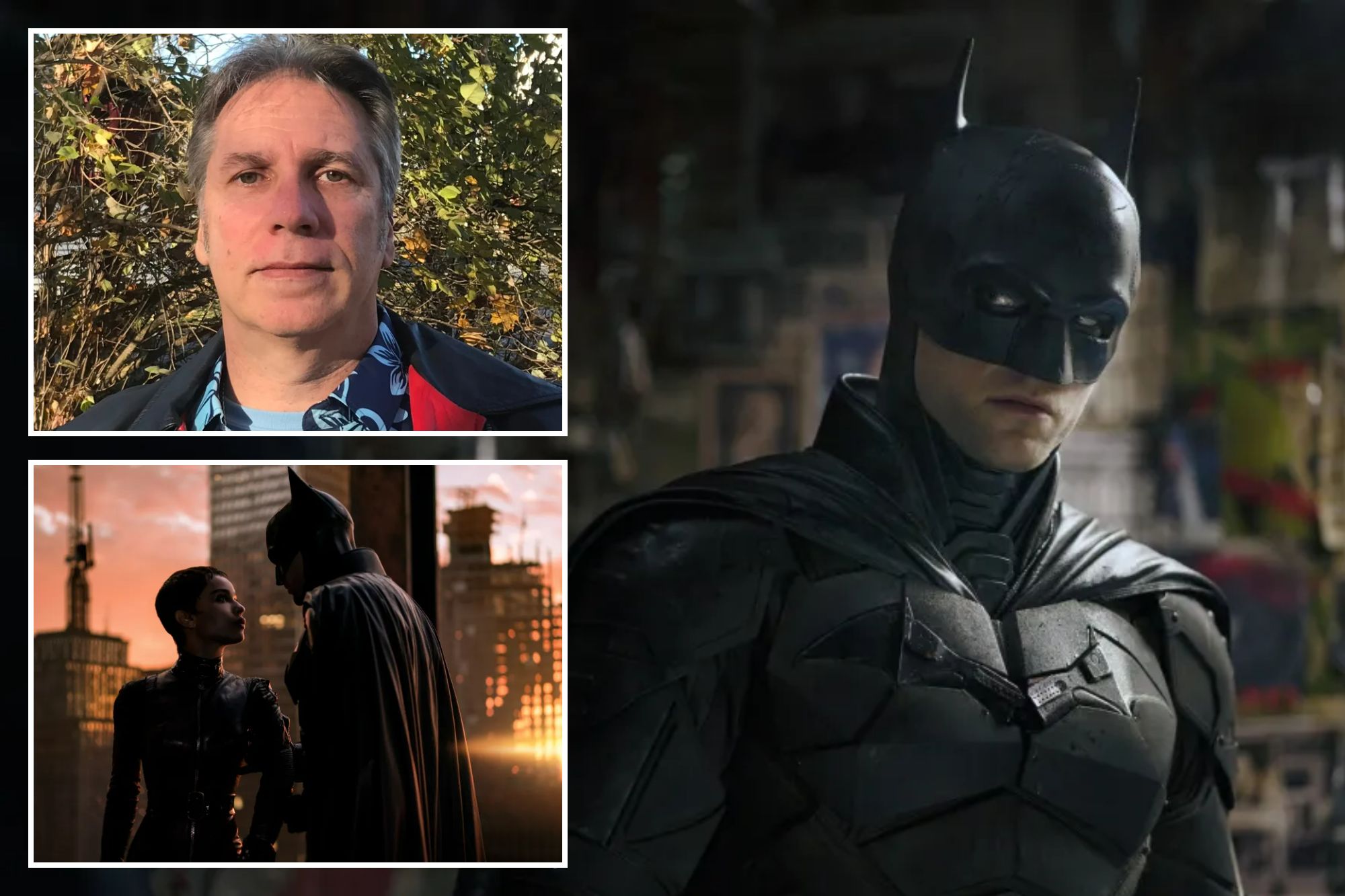 Writer Christopher Wozniak and scenes from "The Batman"