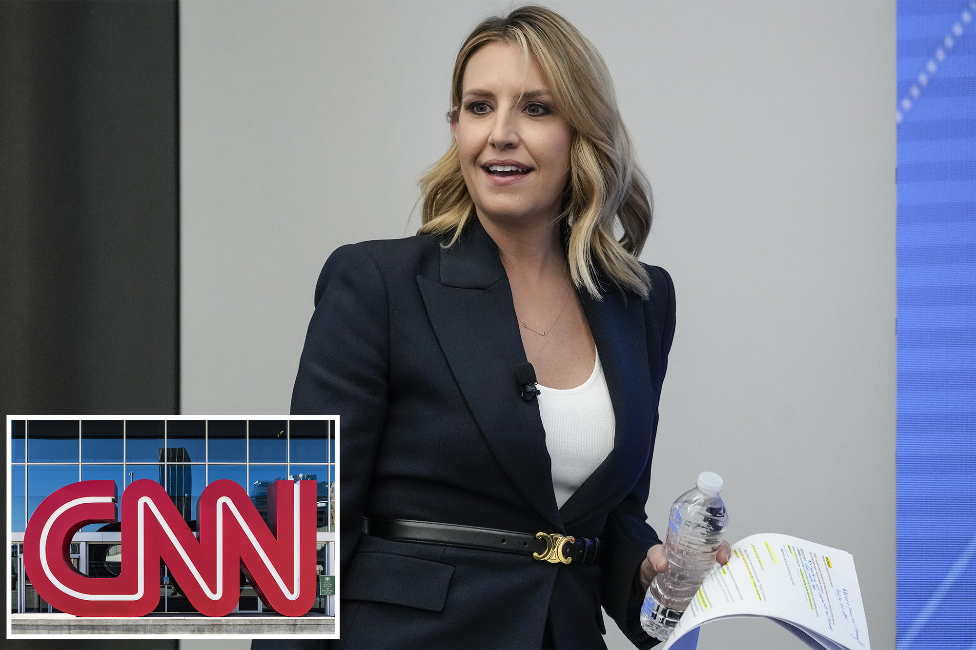 CNN broadcast journalist Poppy Harlow arrives at the Semafor World Economic Summit