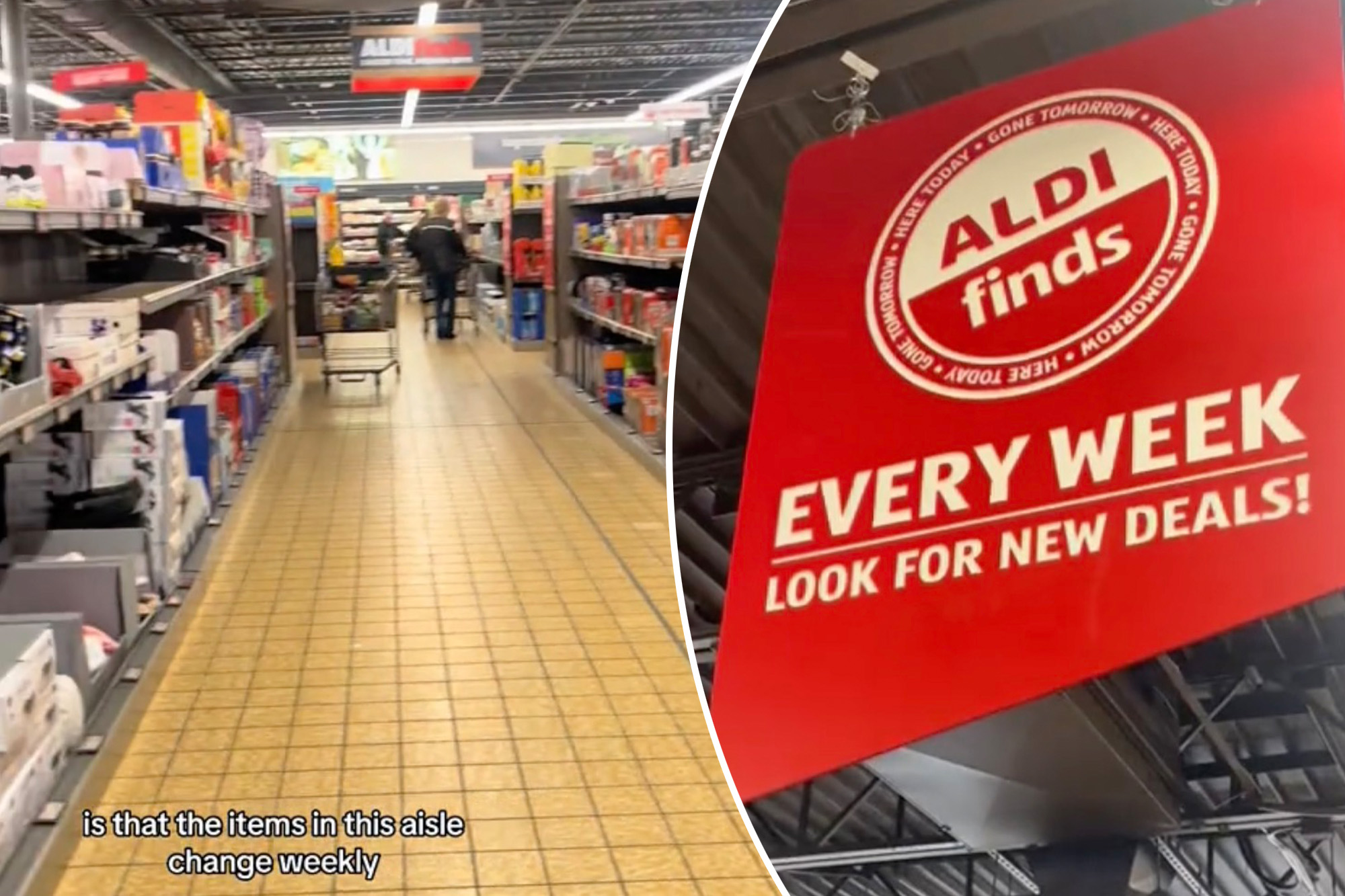 The middle aisle of Aldi, a German discount supermarket chain, has become known as the "aisle of shame" for its low-priced, limited-time novelties.