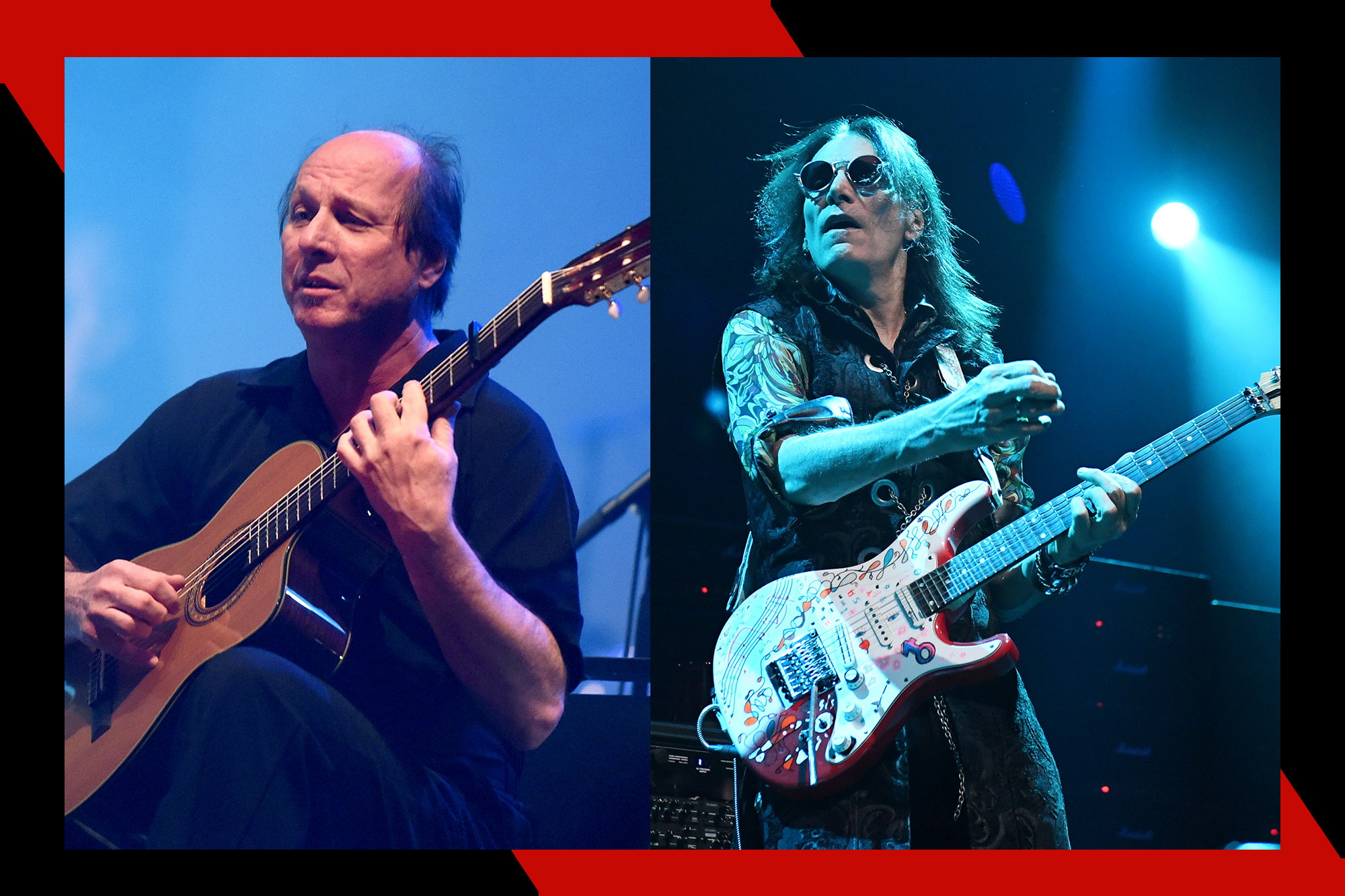 Adrian Belew (L) and Steve Vai are teaming up for the King Crimson 'BEAT' Tour.