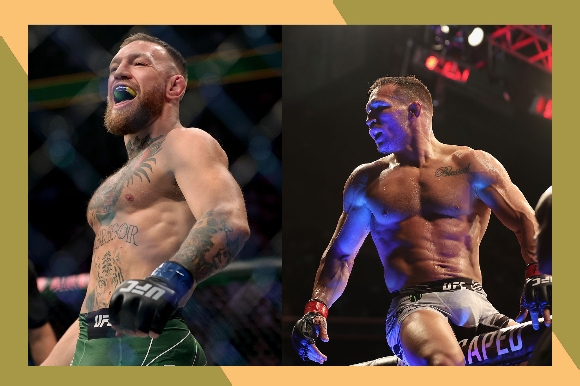 Conor McGregor (L) and Michael Chandler are facing off at UFC 303.