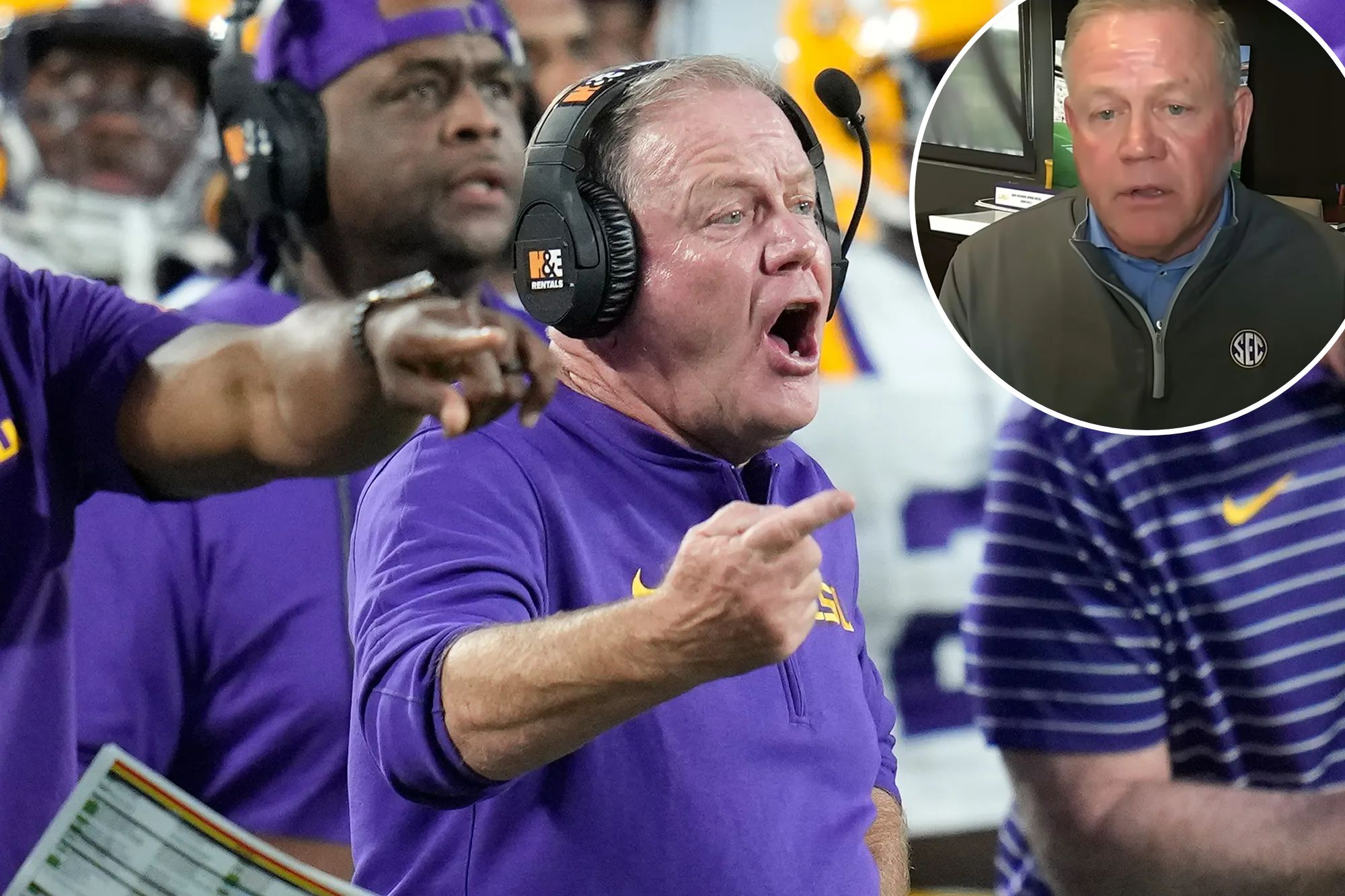 LSU head coach Brian Kelly thinks that college football needs a salary cap.