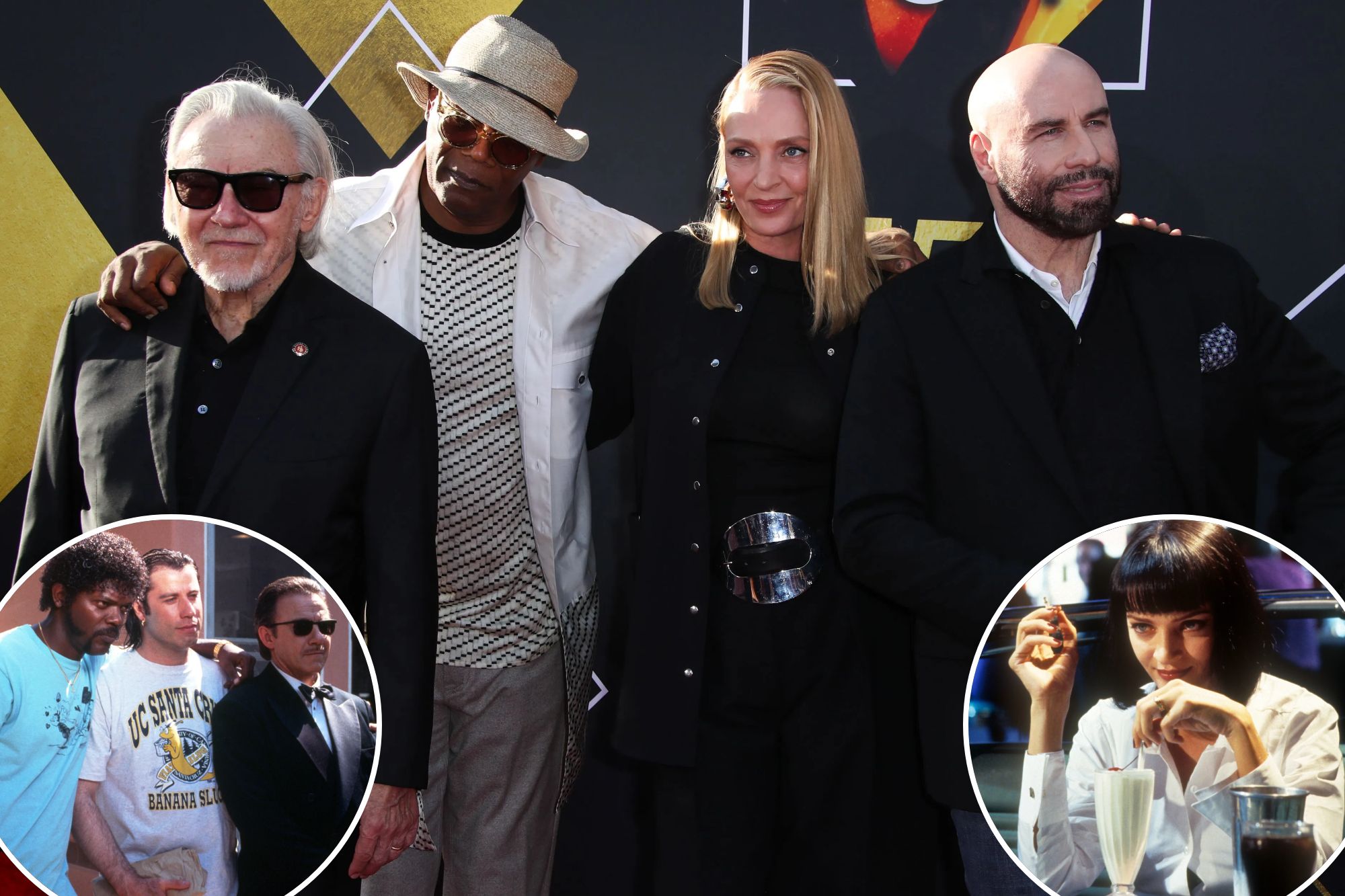 Samuel L. Jackson, Uma Thurman, and John Travolta reunite to celebrate "Pulp Fiction" 30th anniversary