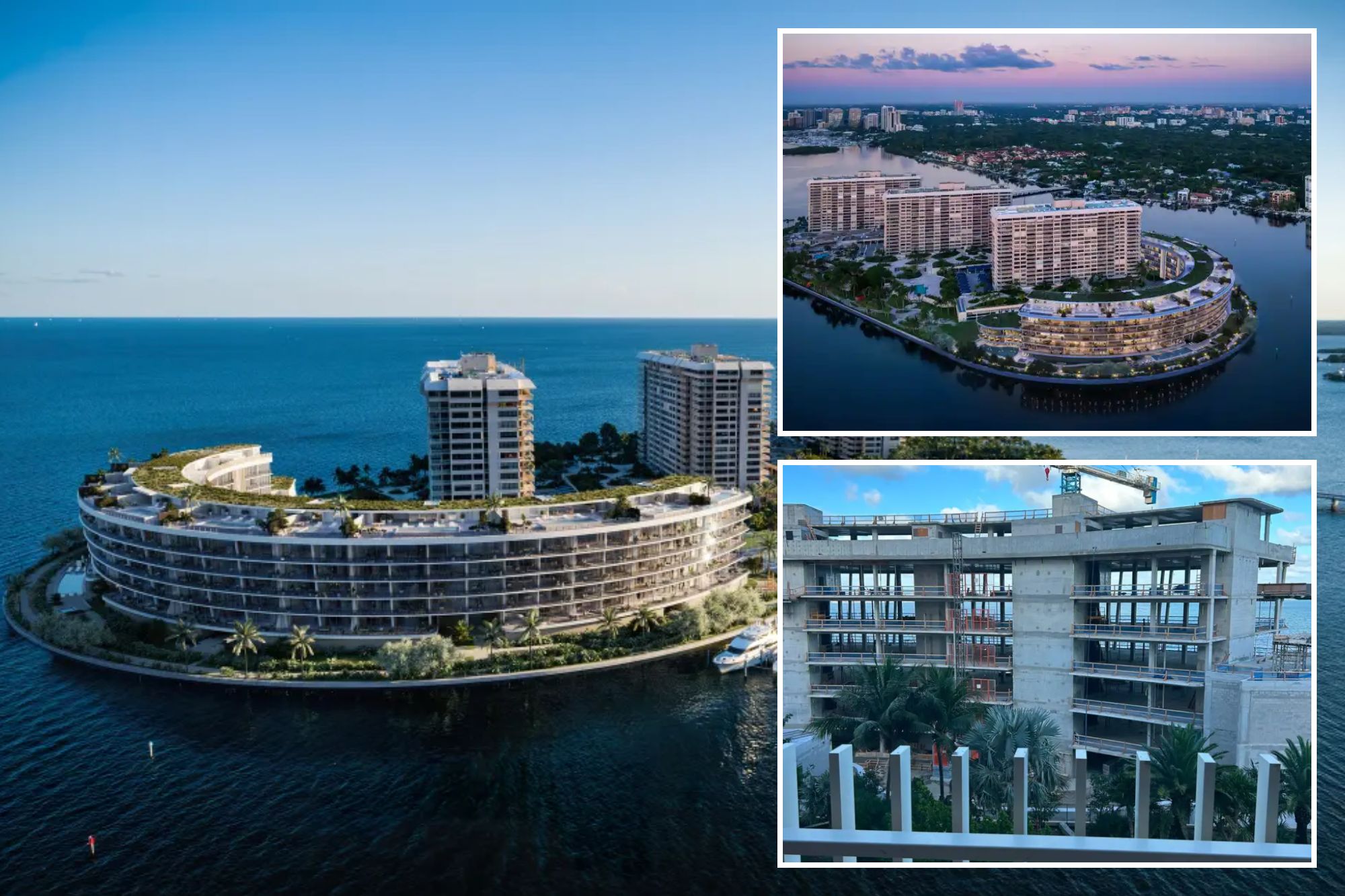Miami residents are slamming a developer who is building an arched building blocking skyline and waterfront views of their long time homes, also leading to devaluation of the units. 