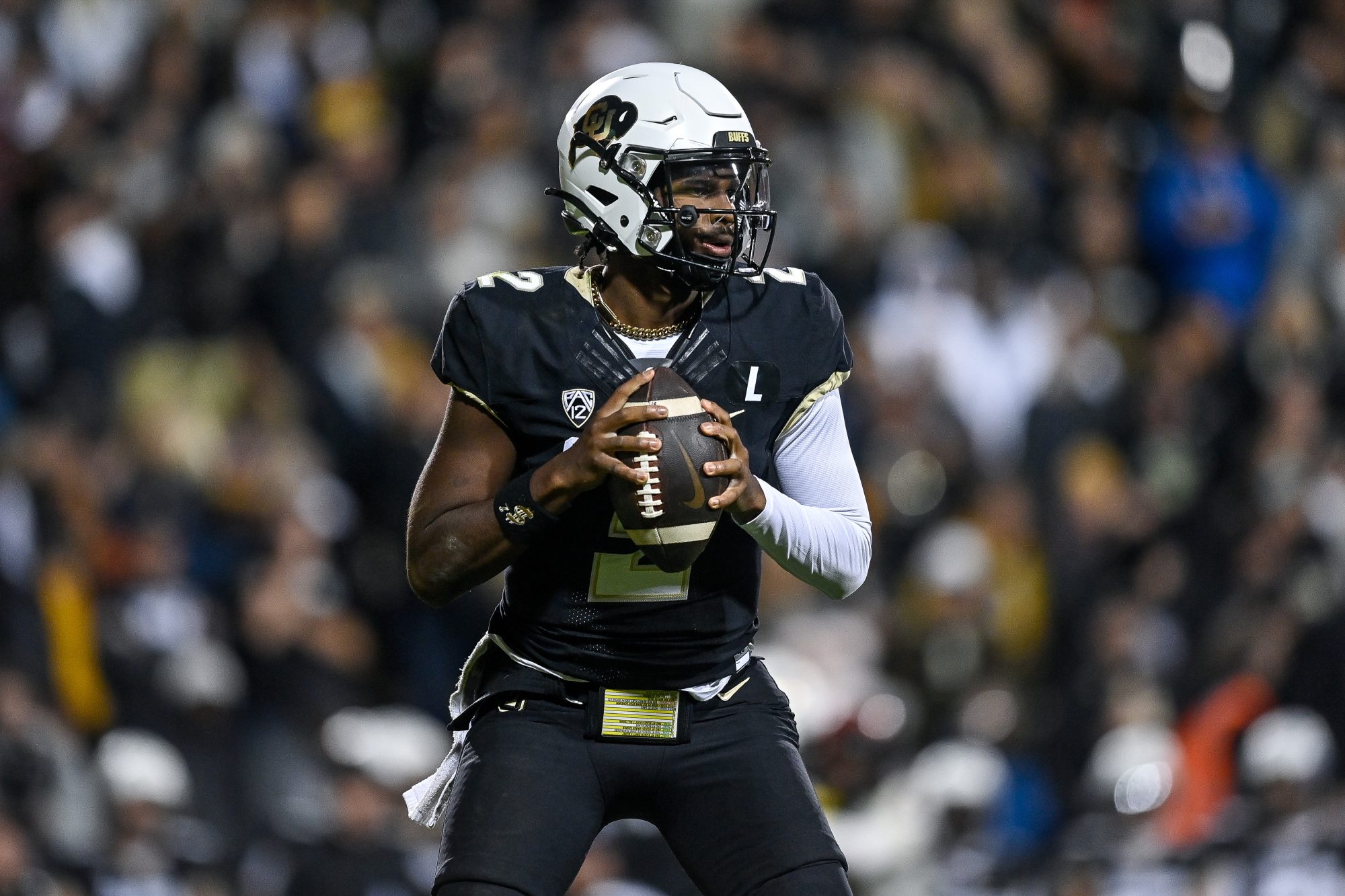 Colorado quarterback Shedeur Sanders, son of NFL Hall-of-Famer and Buffaloes head coach Deion Sanders, is a heavy favorite to be the first name off the board next April at +100 odds with DraftKings Sportsbook.