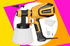 Yellow and black spray gun