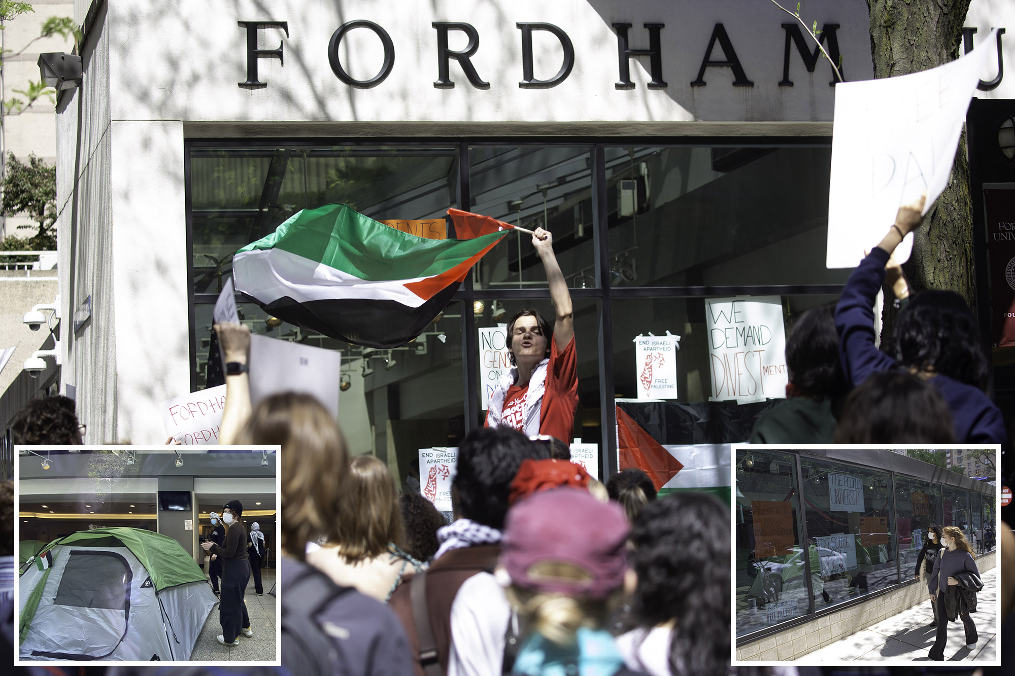 Fordham Lincoln Center anti-Israel encampment egged on by Columbia arrests: student