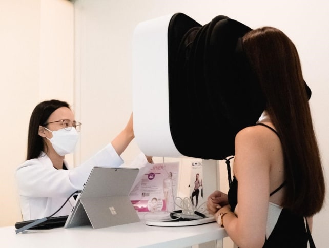 Before beginning treatment, clients at BMF undergo a comprehensive skin analysis. Photos: BMF, Svenson Hair Center.