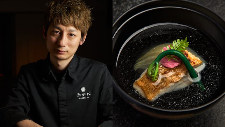 When this chef left Japan to strike out on his own, his father tore down the family restaurant so that he will not look back