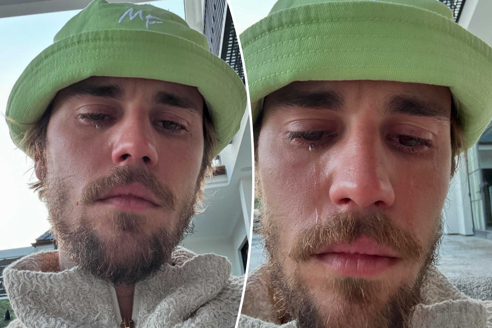 Justin Bieber sparks fans' concern as he breaks down in tears in Instagram snaps