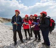 Students on a geology field trip