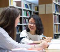 Students in the library