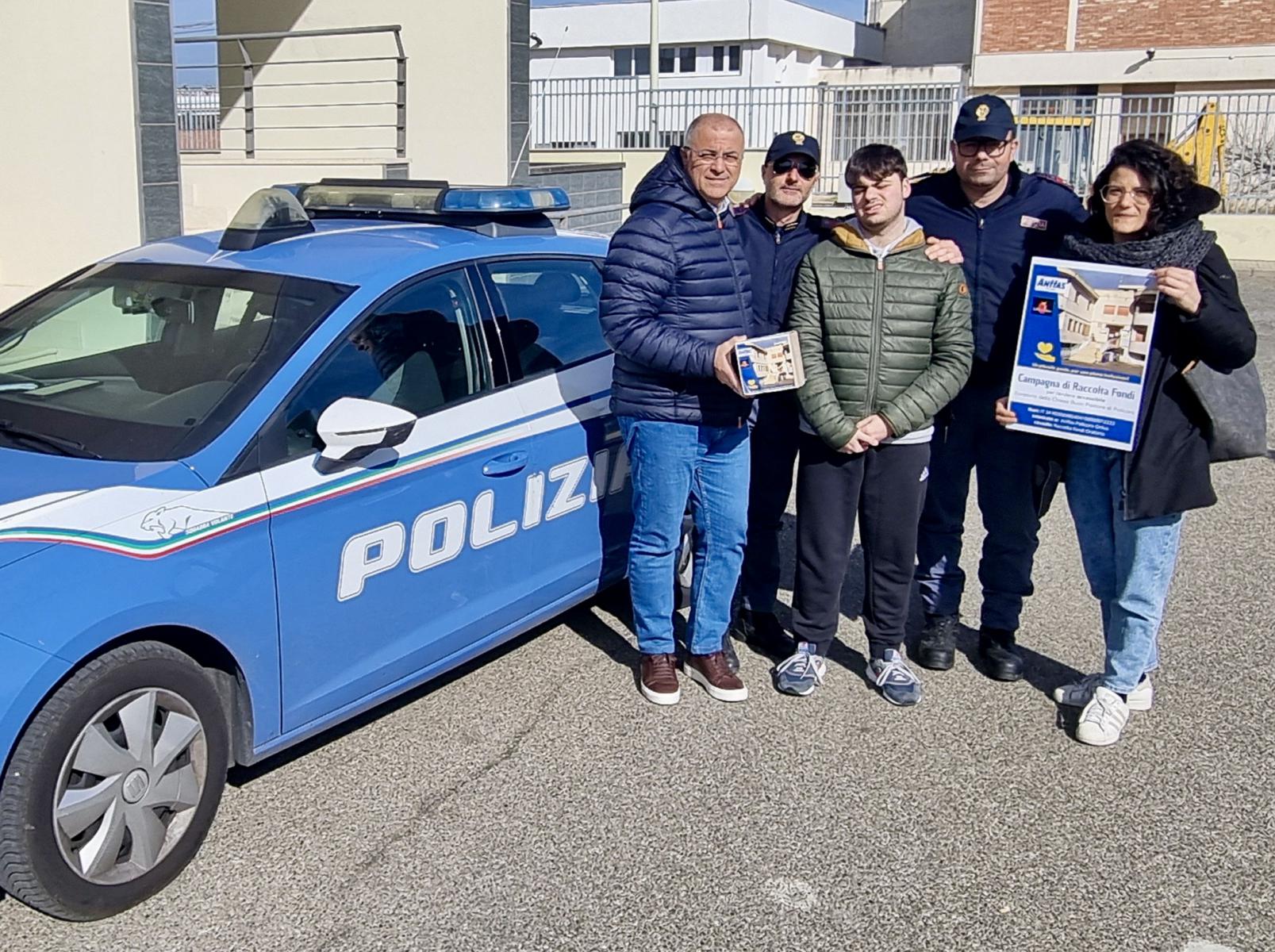 La Polizia di Stato di Matera sostiene l’ANFFAS per la realizzazione di una pedana per persone con disabilità