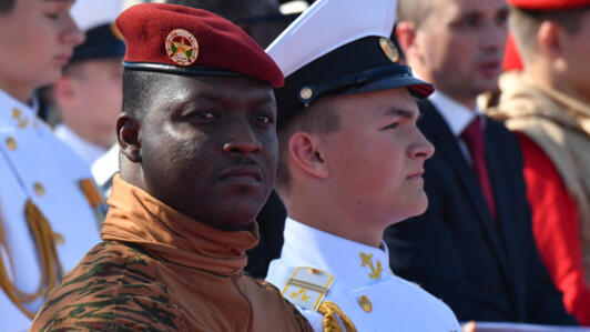 Le capitaine Ibrahim Traoré lors d'une visite à Saint-Pétersbourg, le 30 juillet 2023 (photo d'illustration).