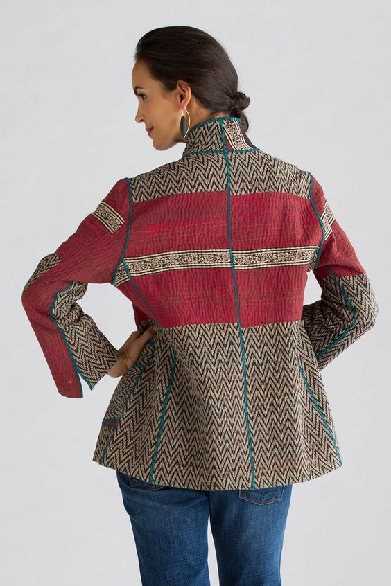 Soho Bamboo Short Jacket by Mieko Mintz (Cotton Jacket) | Artful Home: 