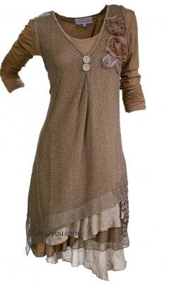 Pretty Angel Clothing Delilah Dress in Brown: 