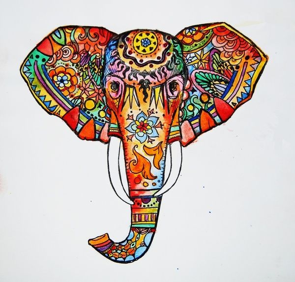 I know, more elephants, but just look up Elephant Art and you'll find all kinds of fun things like this that came from a t-shirt!: 