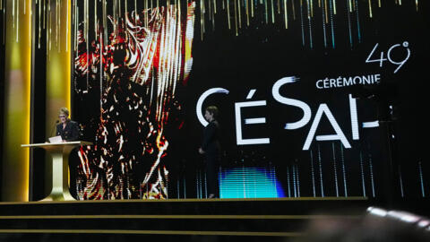 L'actrice française Judith Godrèche s'exprime lors de la 49e cérémonie des César à Paris.