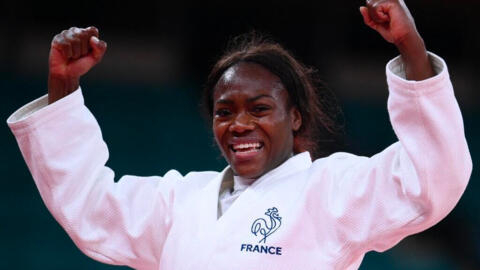 La judokate française Clarisse Agbégnénou, lors des JO de Tokyo, le 27 juillet 2021.