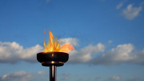 La flamme olympique, symbole des Jeux olympiques.